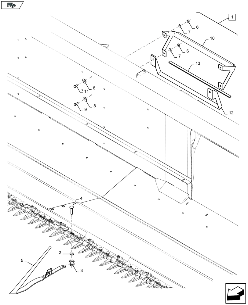 Схема запчастей Case IH 3050-41FT - (88.058.063) - DIA KIT : CROPLIFTER SET - WHITE (88) - ACCESSORIES