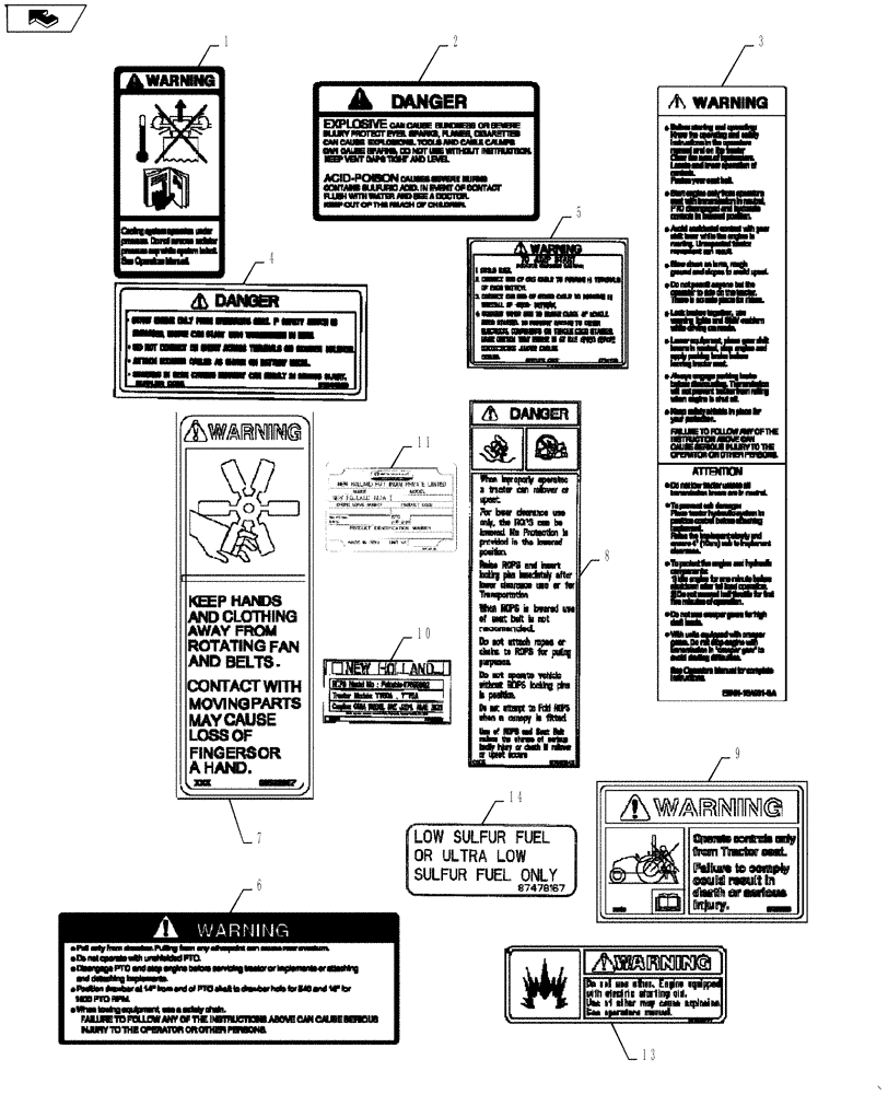 Схема запчастей Case IH FARMALL 65A - (90.108.02) - DECALS - OPERATING INSTRUCTIONS (90) - PLATFORM, CAB, BODYWORK AND DECALS