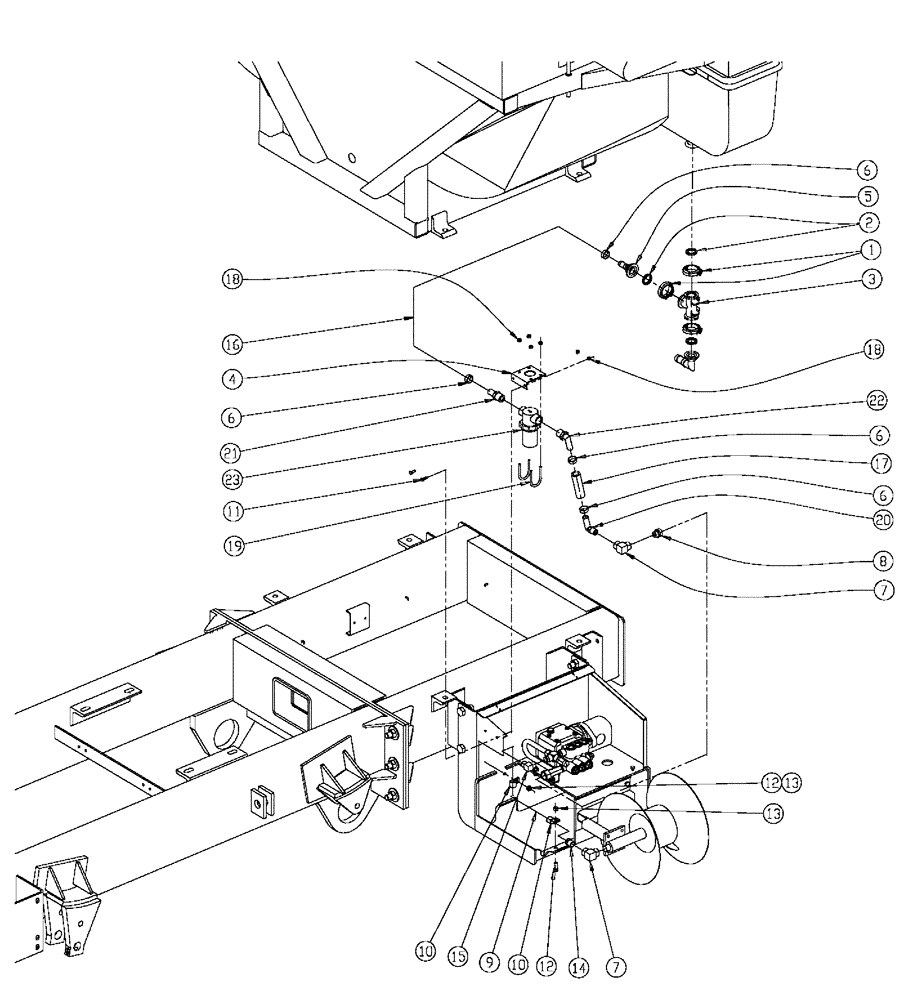Схема запчастей Case IH 438 - (13-011) - PRESSURE WASHER W/WET KIT PLUMBING Hydraulic Components