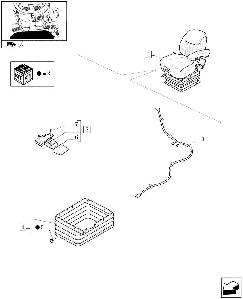 Схема запчастей Case IH PUMA 115 - (1.93.3/ C[06]) - "GRAMMER" DELUXE AIR SUSPENSION SEAT, W/BELTS AND W/SWITCH - BREAKDOWN (10) - OPERATORS PLATFORM/CAB