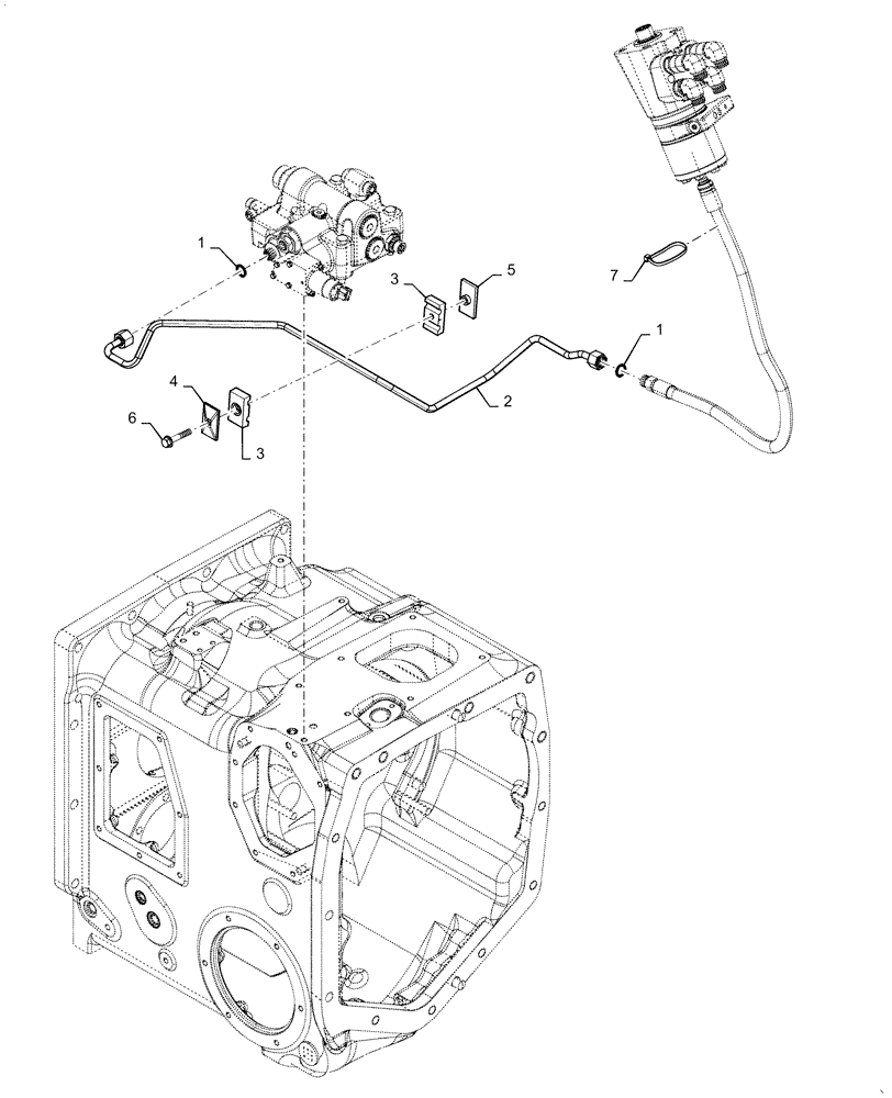 Схема запчастей Case IH MAGNUM 310 - (41.206.AG[01]) - EMERGENCY STEERING HYDR LINES (41) - STEERING