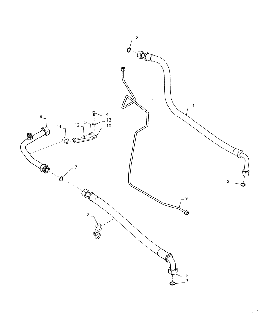 Схема запчастей Case IH MAGNUM 340 - (21.506.AQ[01]) - VAR - 429334, 429335 - TRANSMISSION - CVT - HIGH PRESSURE HYDRAULIC CIRCUIT (21) - TRANSMISSION