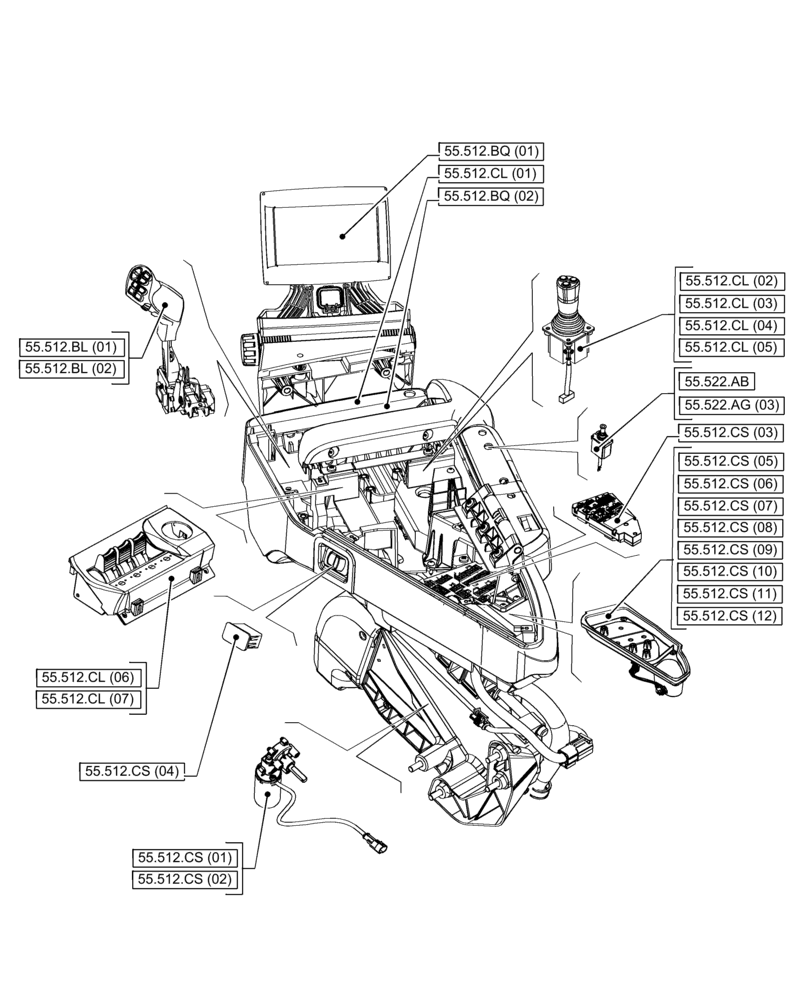 Схема запчастей Case IH PUMA 165 - (55.000.00[08]) - SECTION INDEX - ELECTRICAL SYSTEMS (55) - ELECTRICAL SYSTEMS