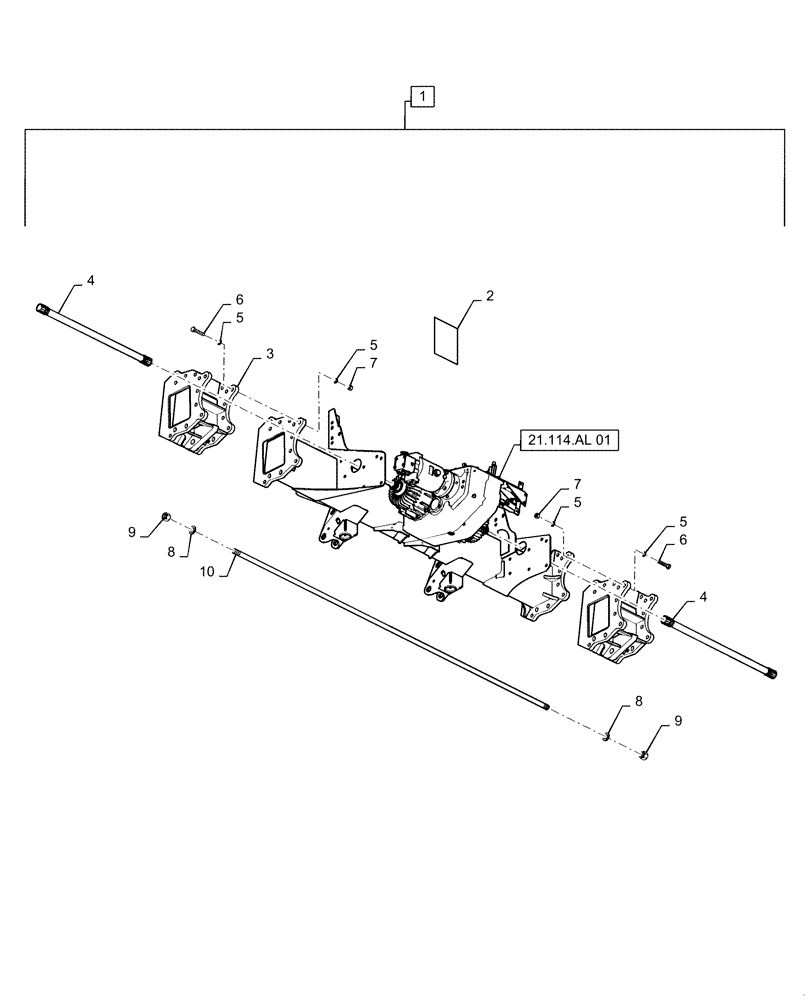 Схема запчастей Case IH 7140 - (88.100.25[01]) - DIA KIT, AXLE EXTENSION (88) - ACCESSORIES