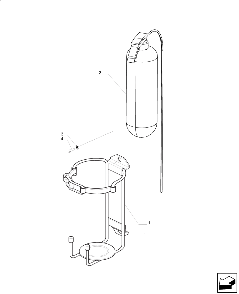 Схема запчастей Case IH A4000 - (A10.13[01]) - CAB, FIRE EXTINGUISHER Mainframe & Functioning Components