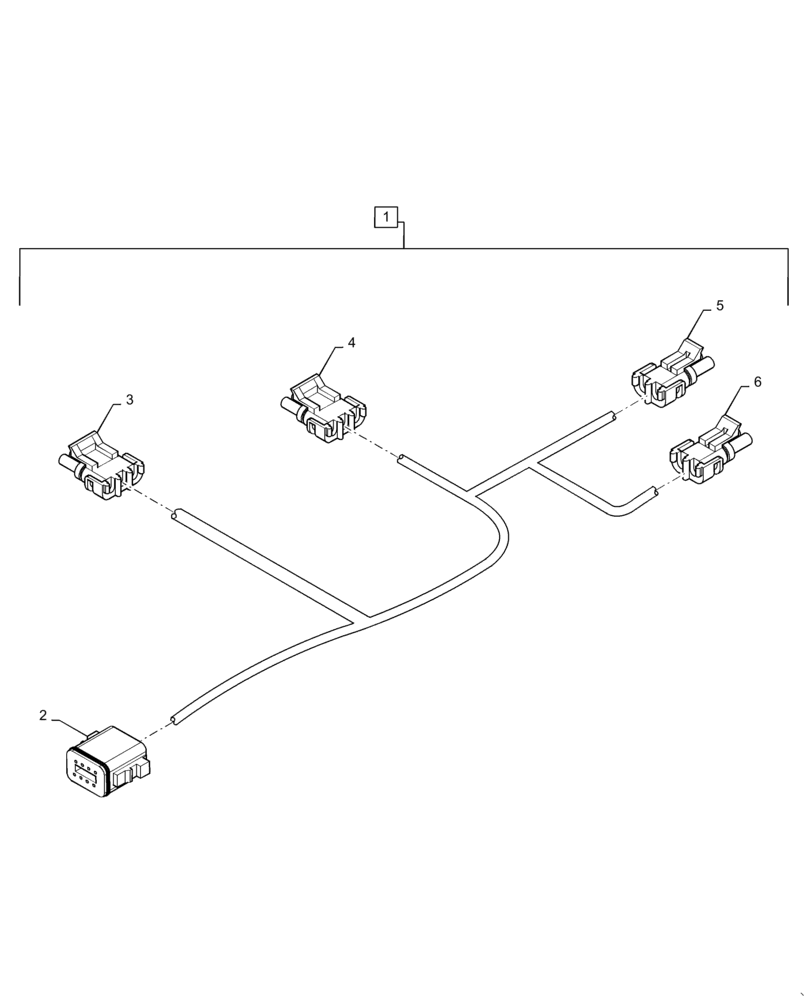Схема запчастей Case IH PATRIOT 4440 - (55.635.AO[02]) - 5 SECTION RH BOOM HARNESS (55) - ELECTRICAL SYSTEMS