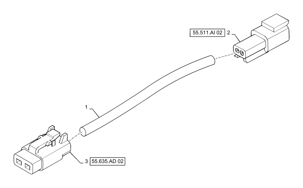 Схема запчастей Case IH PATRIOT 4440 - (55.404.BS[03]) - OPERATION STATION LIGHT HARNESS (55) - ELECTRICAL SYSTEMS