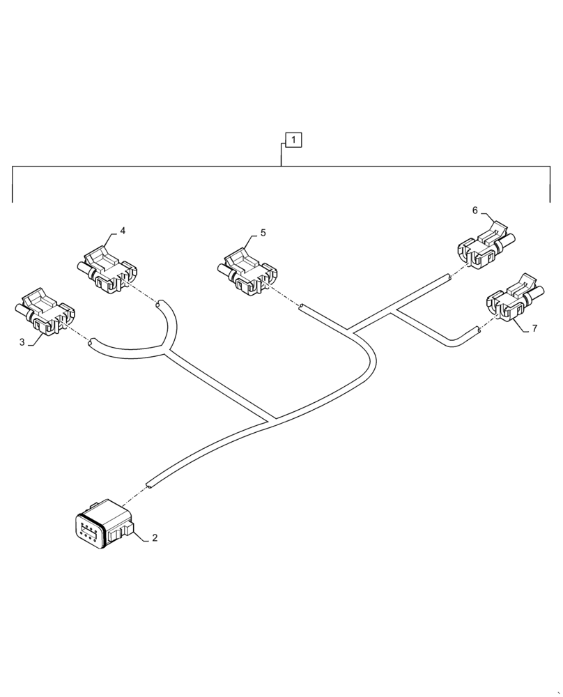 Схема запчастей Case IH PATRIOT 4440 - (55.635.AO[02.2]) - 6 SECTION BOOM HARNESS (55) - ELECTRICAL SYSTEMS