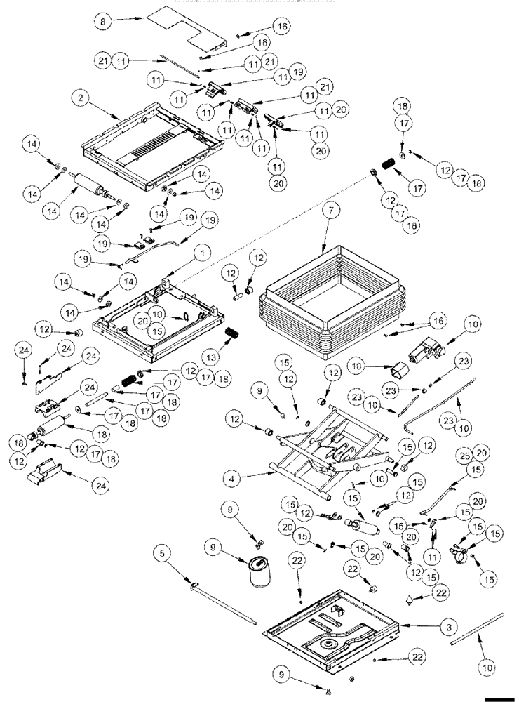 Схема запчастей Case IH SPX4260 - (01-014) - SUSPENSION ASSEMBLY, SEAT Cab Interior