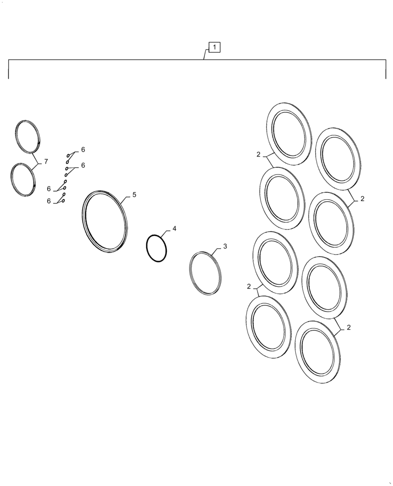 Схема запчастей Case IH 7250 - (6-079) - REBUILD KIT, PTO (06) - POWER TRAIN