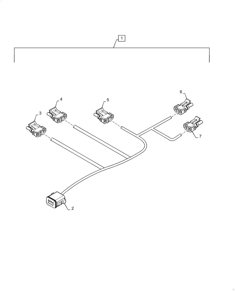 Схема запчастей Case IH PATRIOT 3340 - (55.635.AO[01]) - BOOM HARNESS, 5 SECTION, LEFT HAND (55) - ELECTRICAL SYSTEMS