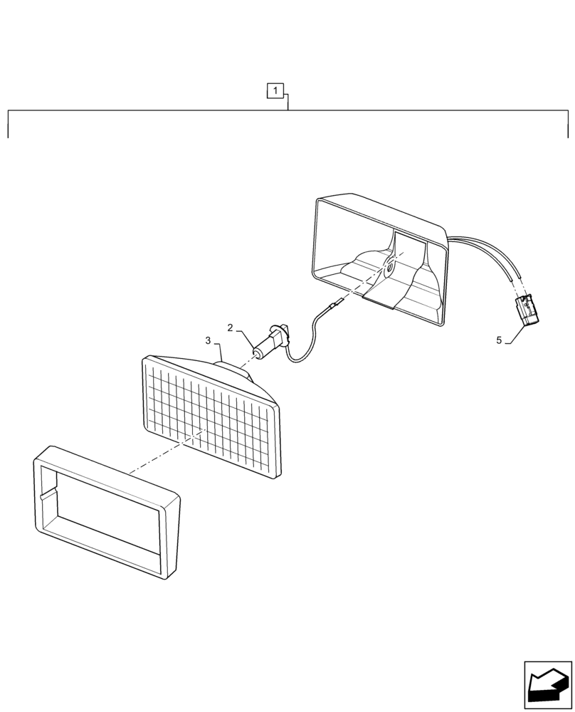 Схема запчастей Case IH PATRIOT 4440 - (55.404.CL[01]) - REAR SIGNAL LIGHT, AMBER (55) - ELECTRICAL SYSTEMS