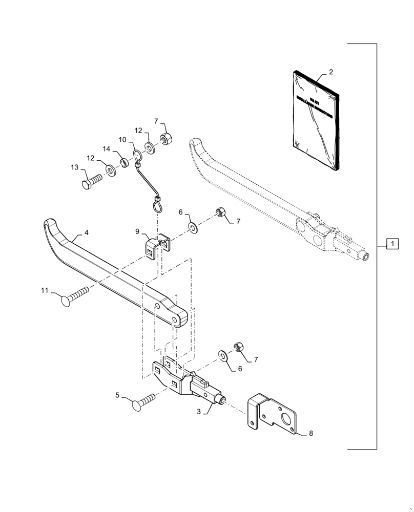 Схема запчастей Case IH 3162 - (88.058.07) - DIA KIT, PLASTIC HHC ARMS (88) - ACCESSORIES