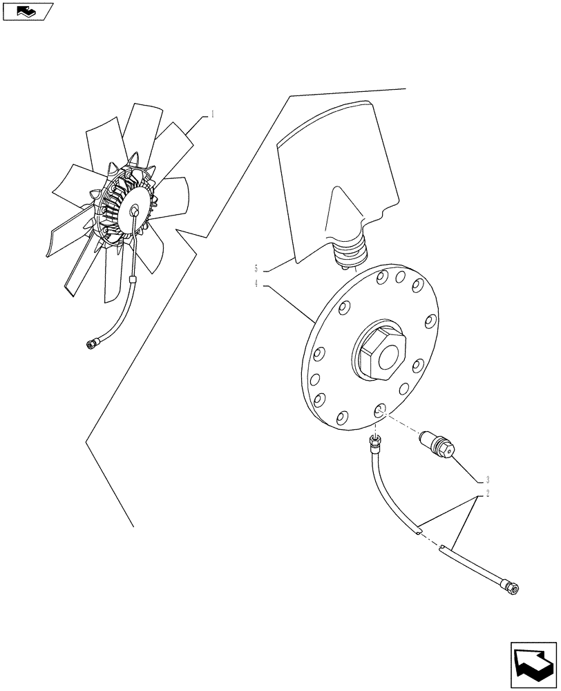 Схема запчастей Case IH PUMA 145 - (10.414.04[02]) - VAR - 332009 - REVERSIBLE FAN - COMPONENTS (10) - ENGINE