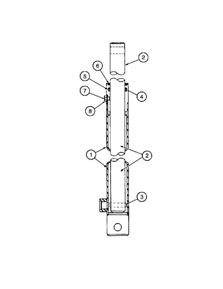 Схема запчастей Case IH INTERNATIONAL - (4-52[A]) - SLAVE REEL LIFT CYLINDER, 1.0 X 9.38 RAM TYPE, IH (07) - HYDRAULICS