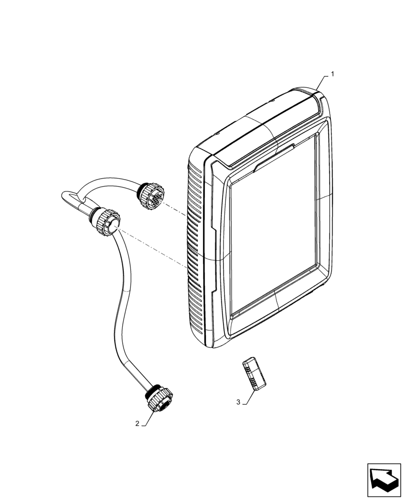 Схема запчастей Case IH PATRIOT 3340 - (55.785.AF[01]) - VIPER PRO 3 MONITOR (55) - ELECTRICAL SYSTEMS