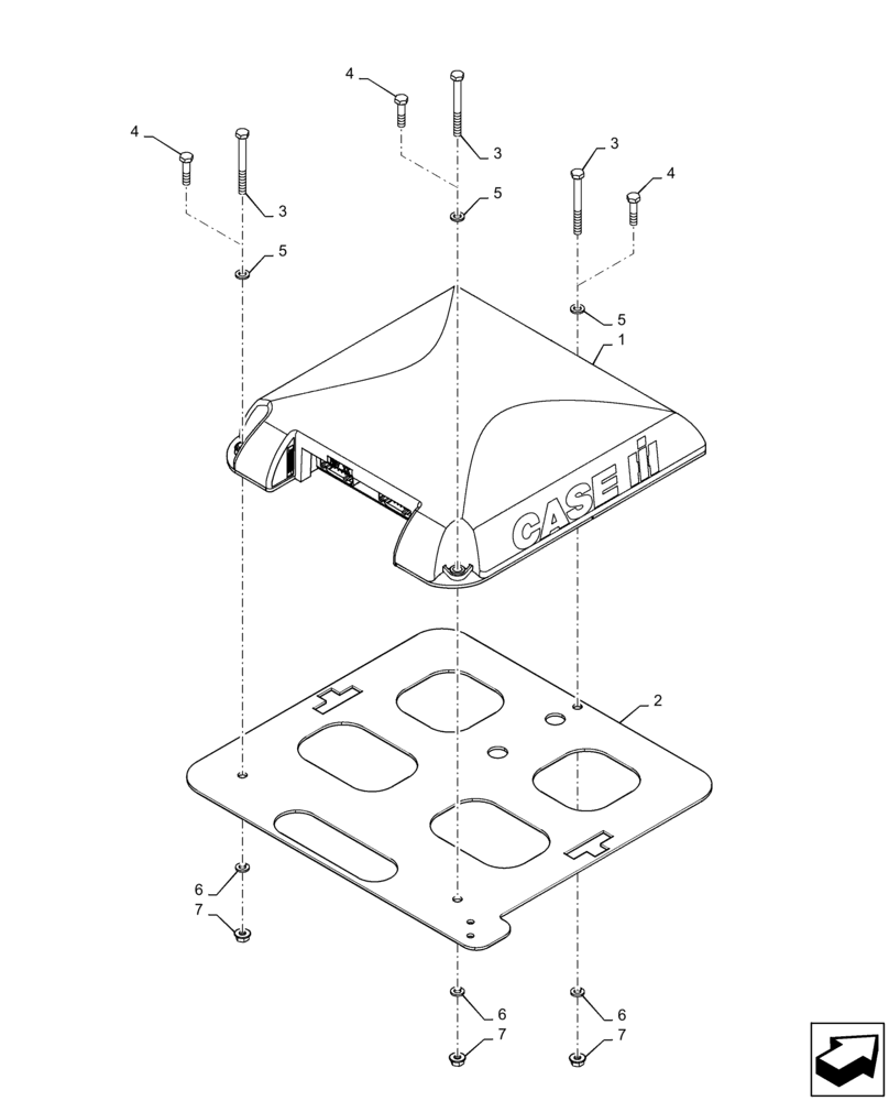 Схема запчастей Case IH PATRIOT 4440 - (55.911.AD[01]) - AFS GPS RECEIVER - AFS372 WAAS/EGNOS/VBS (55) - ELECTRICAL SYSTEMS