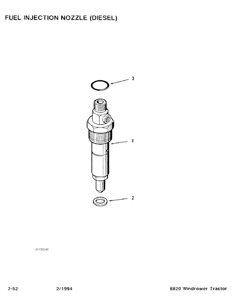 Схема запчастей Case IH 8820 - (2-52) - FUEL INJECTION NOZZLE, DIESEL (02) - ENGINE