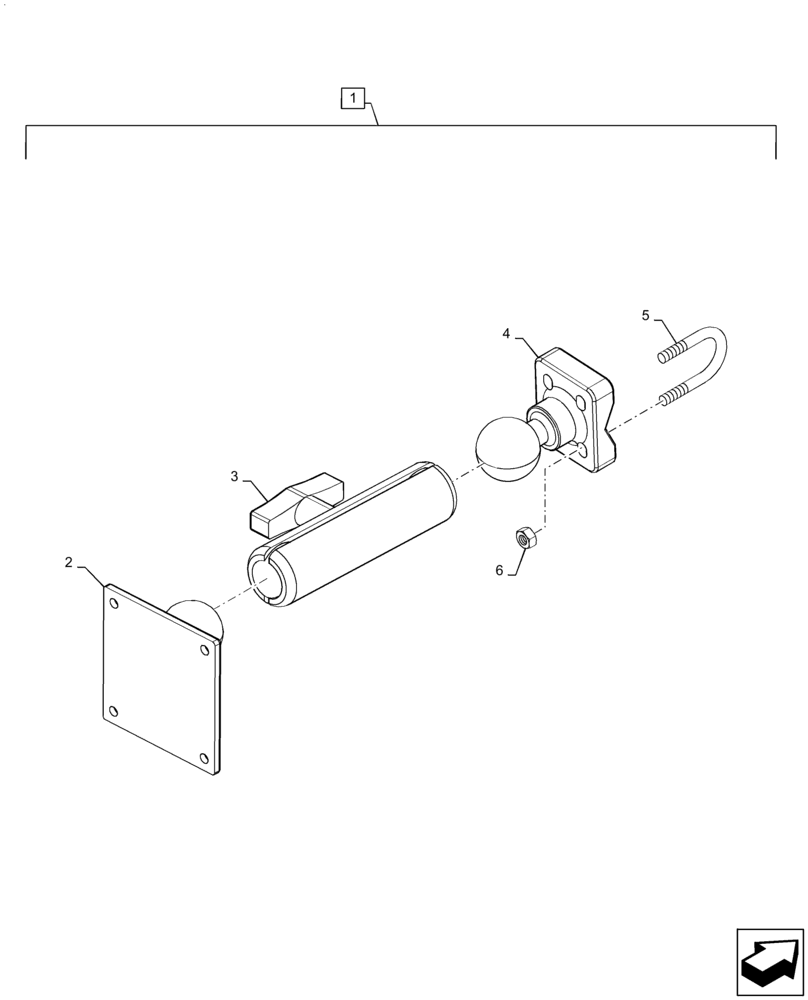 Схема запчастей Case IH PATRIOT 3240 - (90.151.AT[03]) - RAM MOUNT (90) - PLATFORM, CAB, BODYWORK AND DECALS