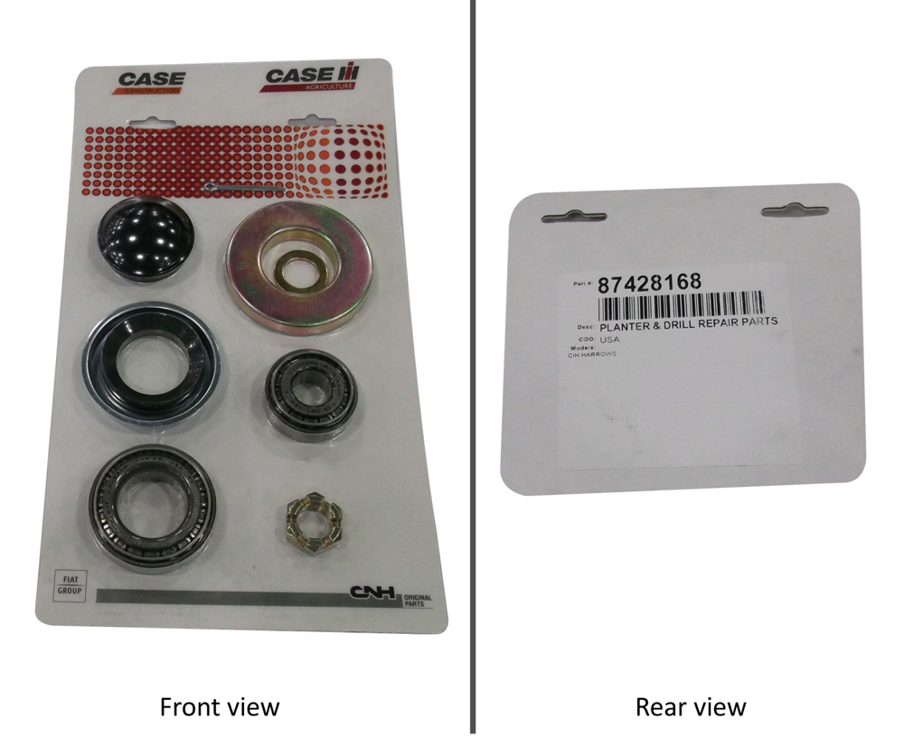 Схема запчастей Case IH 485 - (9-19) - PACKAGE WHEEL HUB BEARING 6 BOLT LIGHT (09) - CHASSIS/ATTACHMENTS