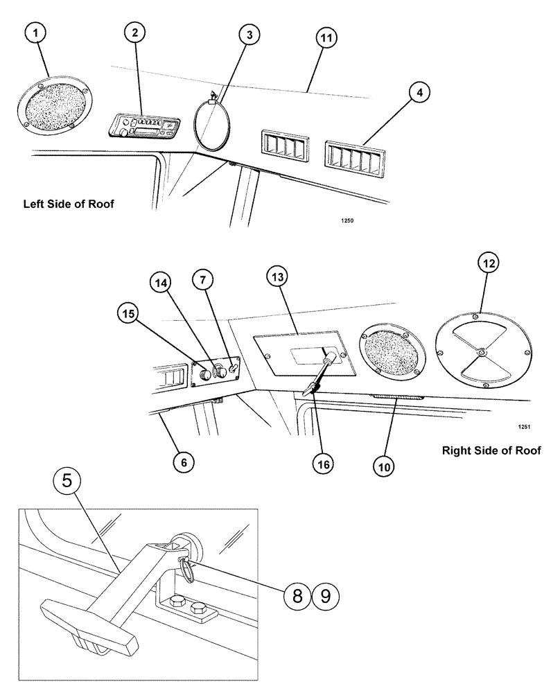 Схема запчастей Case IH 4375 - (01-002) - ACCESSORIES (10) - CAB