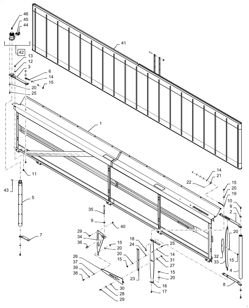 Схема запчастей Case IH 3162 - (58.115.03) - TENSIONER, ASSY, RH, 45FT (58) - ATTACHMENTS/HEADERS