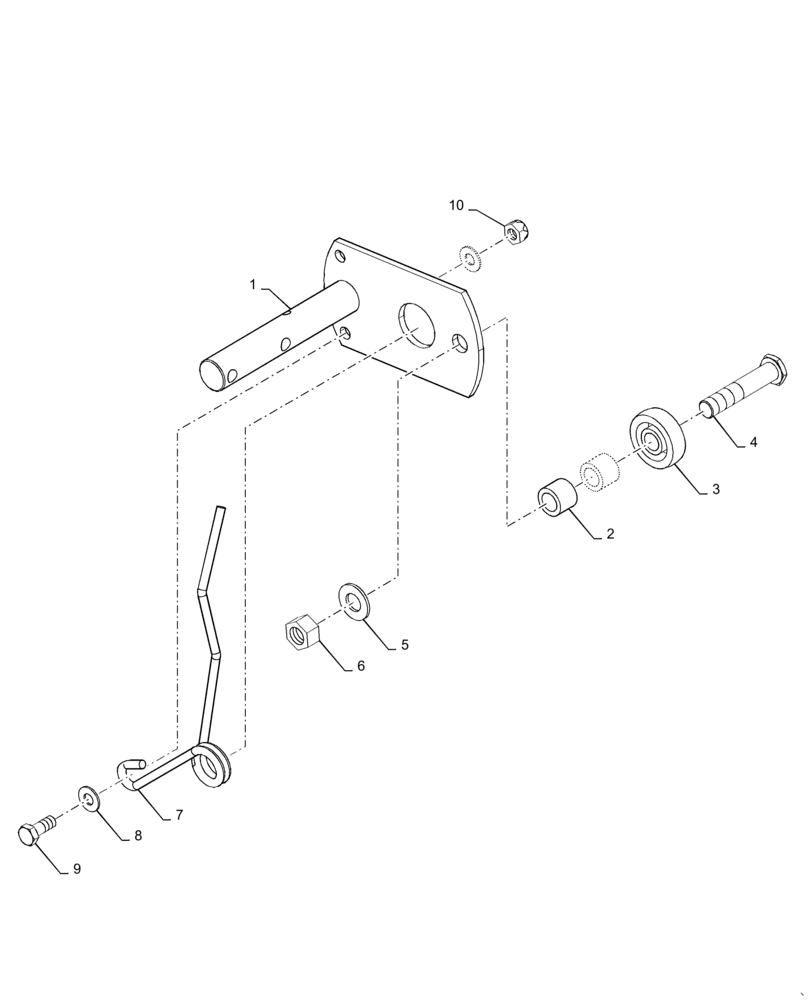 Схема запчастей Case IH 3162 - (60.105.03[02]) - CRANK, ASSY, STEEL TINE, RH (60) - PRODUCT FEEDING