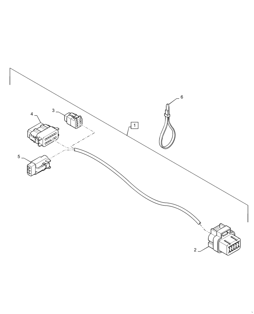 Схема запчастей Case IH PATRIOT 3340 - (55.785.AS[02]) - MONITOR READY CODI JUMPER HARNESS (55) - ELECTRICAL SYSTEMS
