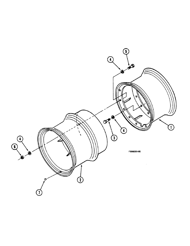 Схема запчастей Case IH 9150 - (6-100) - WHEELS, HUB BOLTED DUALS (06) - POWER TRAIN