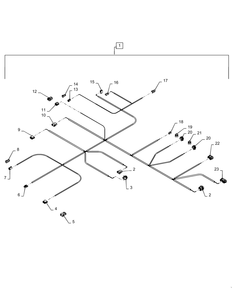 Схема запчастей Case IH PATRIOT 3340 - (55.911.AC[05]) - AUTOGUIDANCE CAB HARNESS (55) - ELECTRICAL SYSTEMS