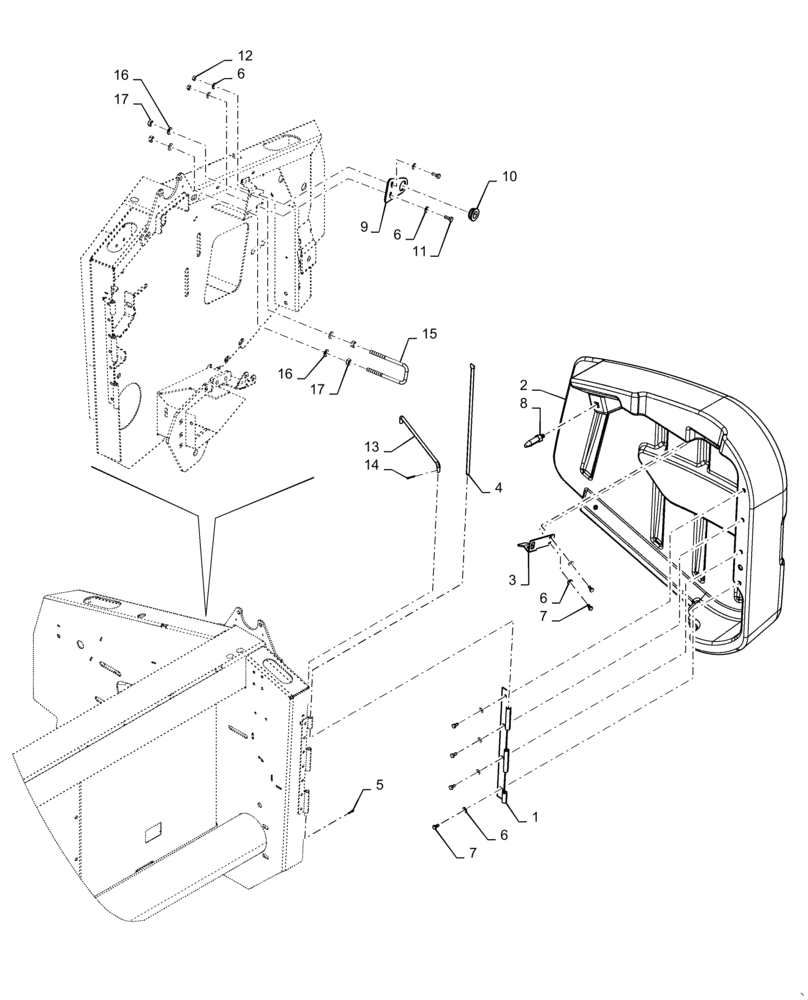 Схема запчастей Case IH 3020-35 - (58.208.01[02]) - END SHIELDING, RIGHT HAND, DD (58) - ATTACHMENTS/HEADERS