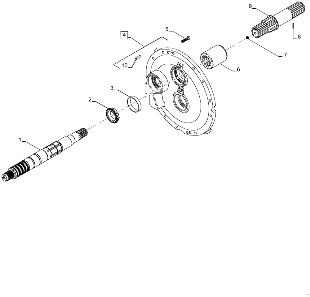 Схема запчастей Case IH MAGNUM 310 - (21.113.AT[01]) - STANDARD INPUT SHAFT (21) - TRANSMISSION