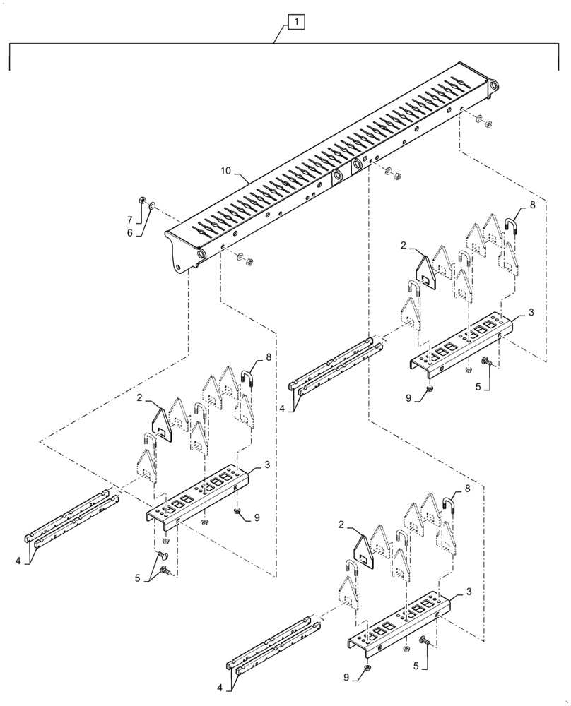 Схема запчастей Case IH 8240 - (88.100.73[05]) - DIA KIT, KNIFE ASSY, STANDARD KNIFE (88) - ACCESSORIES