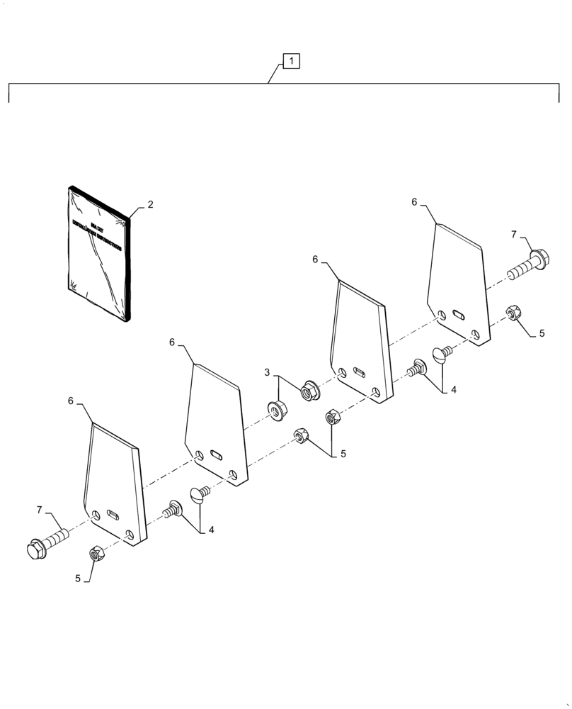 Схема запчастей Case IH 8240 - (88.100.73[07]) - DIA KIT, BLADE, STATIONERY (88) - ACCESSORIES
