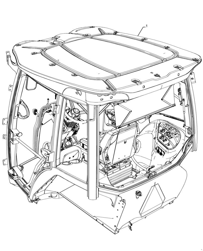 Схема запчастей Case IH MAGNUM 310 - (90.150.AC[03]) - CAB, SERVICE (90) - PLATFORM, CAB, BODYWORK AND DECALS