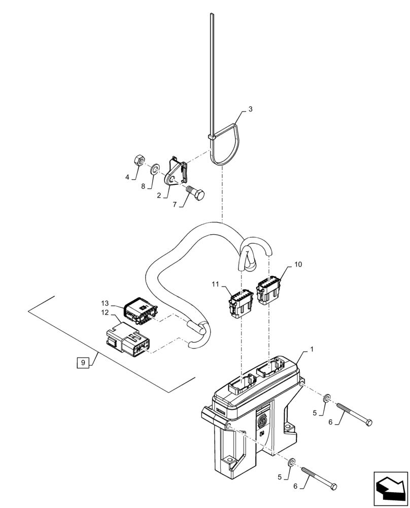 Схема запчастей Case IH PATRIOT 3340 - (55.019.AN[01]) - CONTROLER, SAUER (55) - ELECTRICAL SYSTEMS