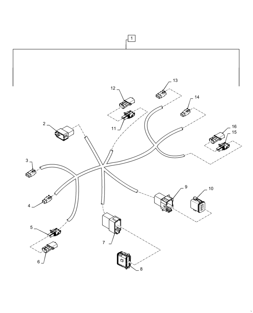 Схема запчастей Case IH PATRIOT 3340 - (55.404.BM[02]) - TAIL LAMP EXTENSION HARNESS BSN (55) - ELECTRICAL SYSTEMS