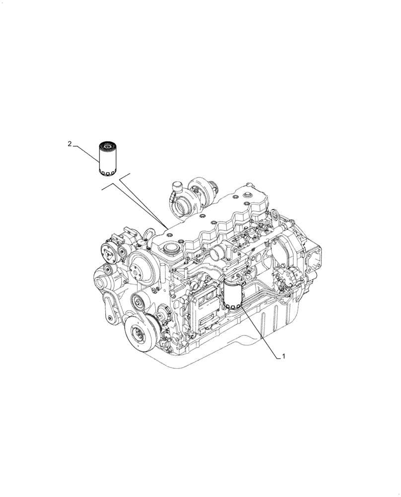 Схема запчастей Case IH F4HE9687S J106 - (05.100.03) - FILTER ENGINE (05) - SERVICE & MAINTENANCE