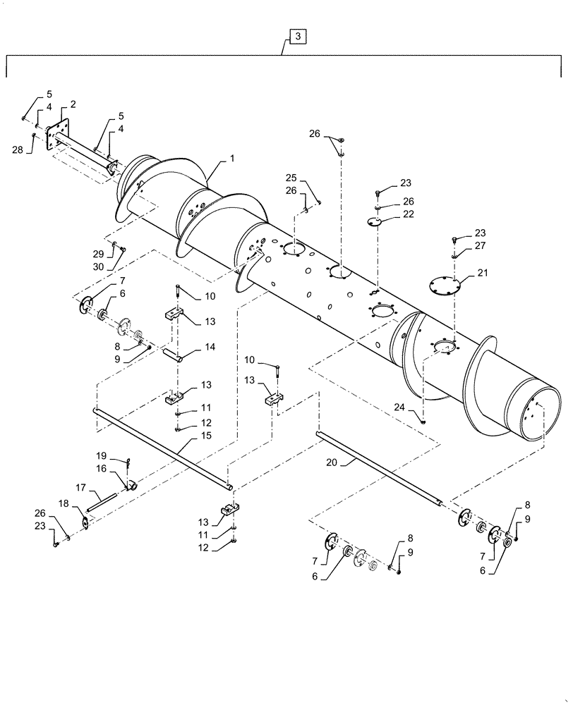 Схема запчастей Case IH 2015 - (60.220.04) - AUGER ASSEMBLY (60) - PRODUCT FEEDING