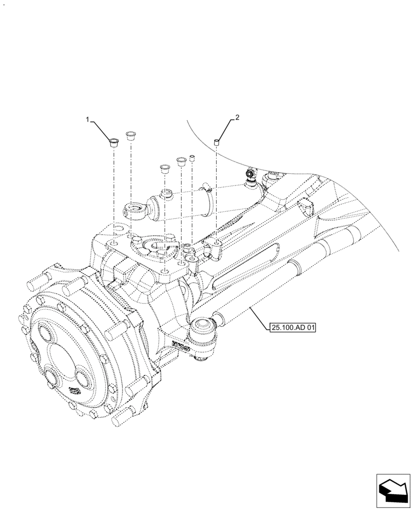 Схема запчастей Case IH FARMALL 120A - (90.116.BA[06]) - VAR - 390860 - W/O FRONT FENDER (90) - PLATFORM, CAB, BODYWORK AND DECALS
