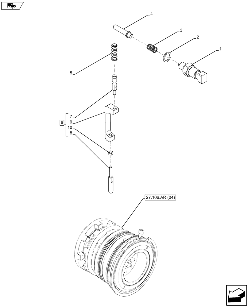 Схема запчастей Case IH FARMALL 115U - (55.022.AB[02]) - VAR - 390399 - TEMPERATURE SENSOR, GEAR (55) - ELECTRICAL SYSTEMS