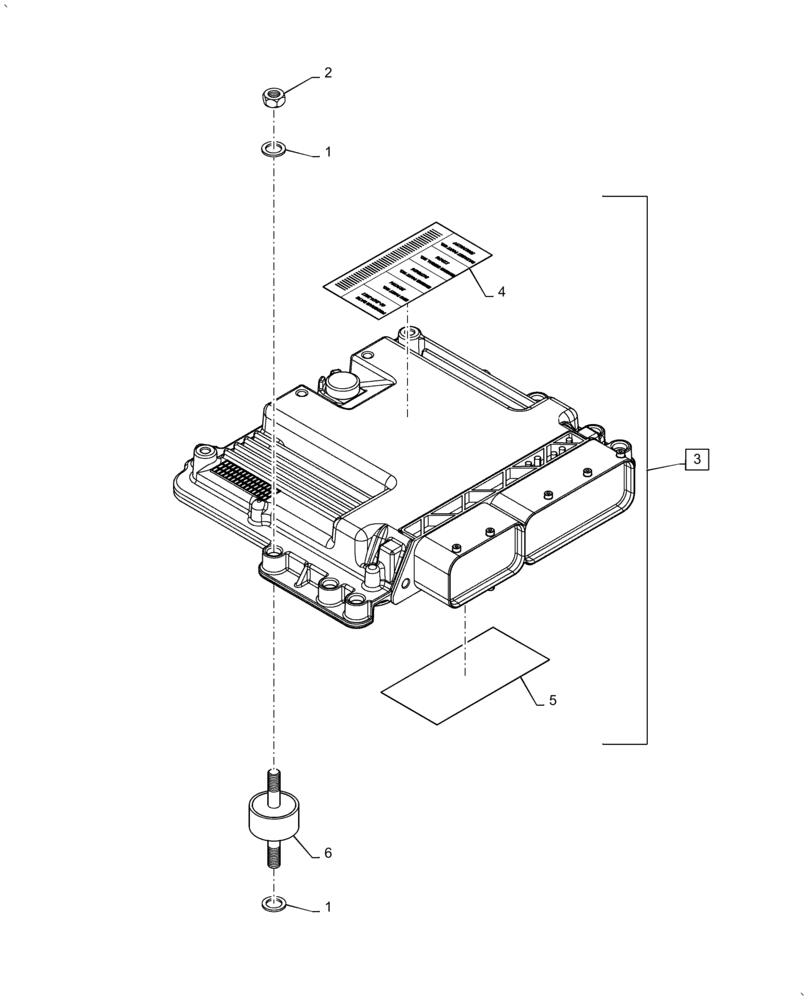 Схема запчастей Case IH FARMALL 50A - (55.015.AA[01]) - ENGINE CONTROL UNIT, 50HP (55) - ELECTRICAL SYSTEMS