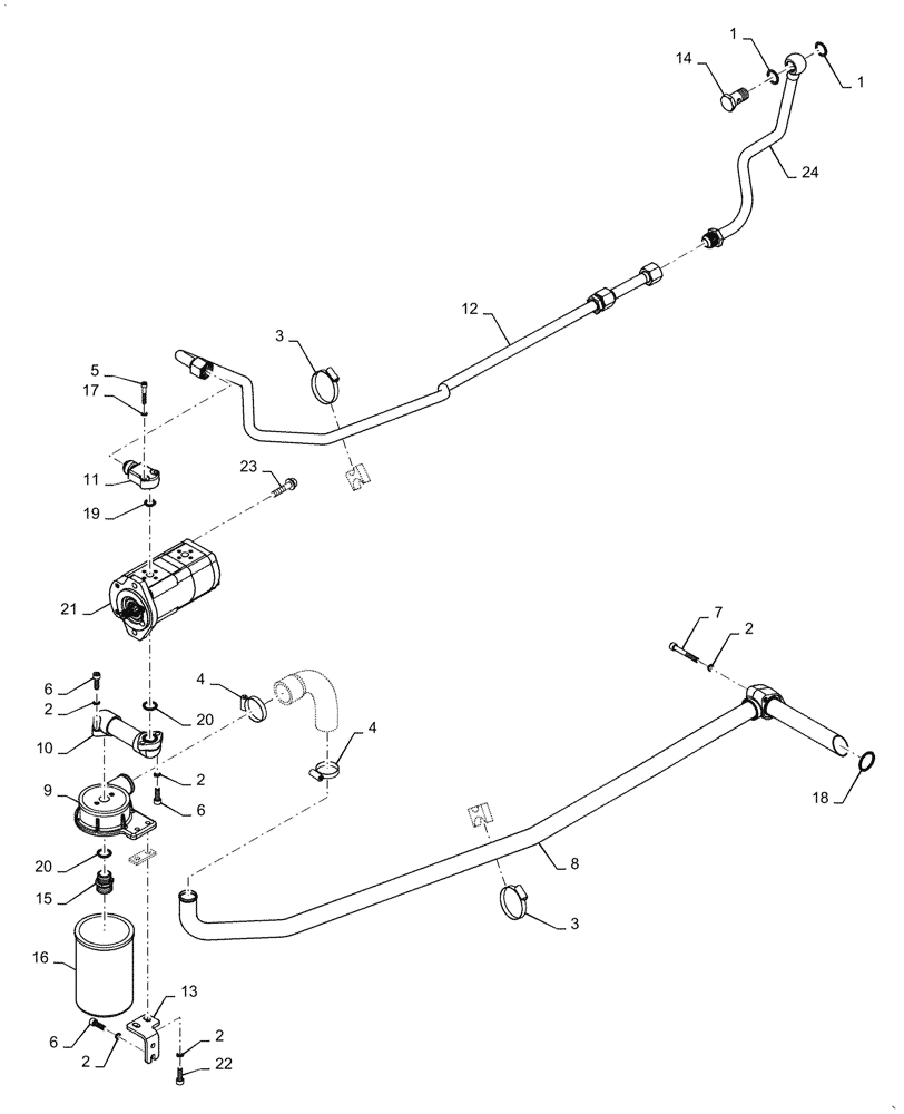 Схема запчастей Case IH FARMALL 50A - (35.220.AA[01]) - AUXILIARY HYDRAULIC PUMP (35) - HYDRAULIC SYSTEMS