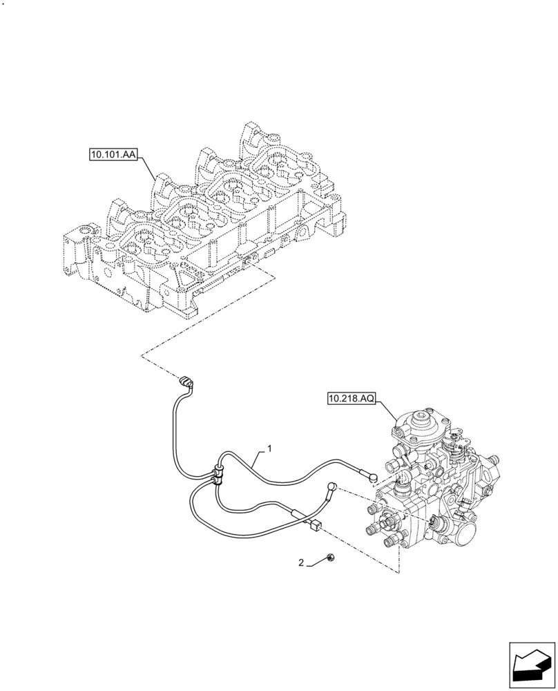 Схема запчастей Case IH F4GE9484A J613 - (55.010.AA) - INJECTION WIRE HARNESS (55) - ELECTRICAL SYSTEMS