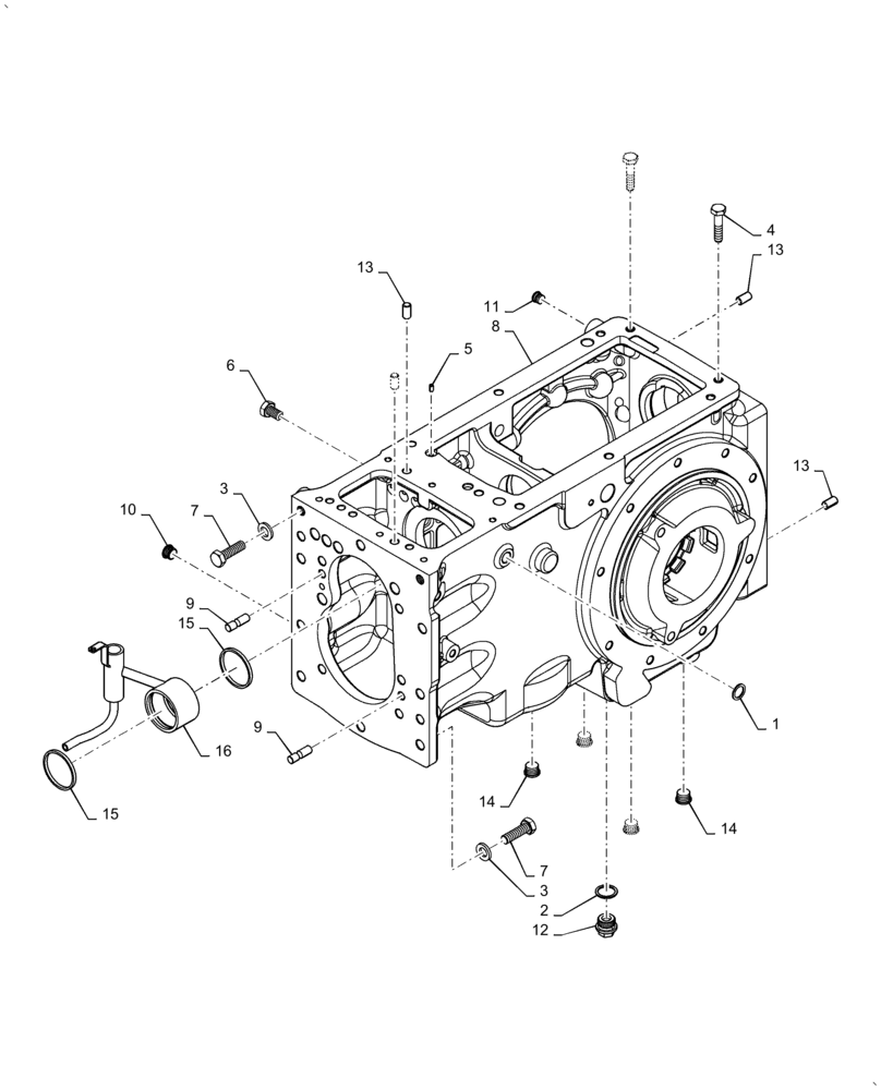 Схема запчастей Case IH FARMALL 50A - (27.100.AB[03]) - AXLE HOUSING, REAR (27) - REAR AXLE SYSTEM