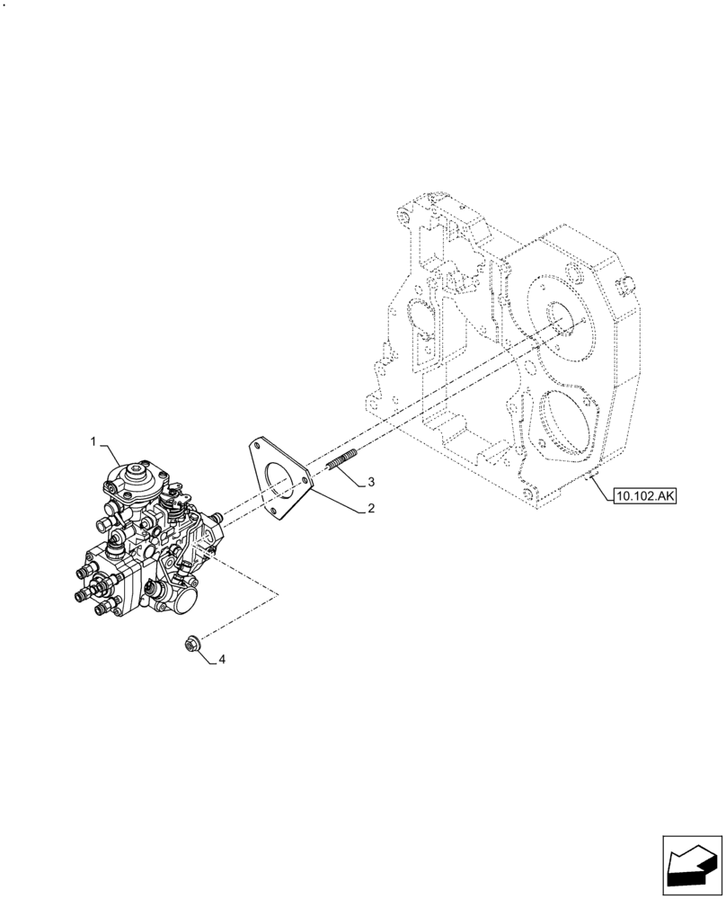 Схема запчастей Case IH F4GE9484A J613 - (10.218.AQ) - FUEL INJECTION PUMP (10) - ENGINE