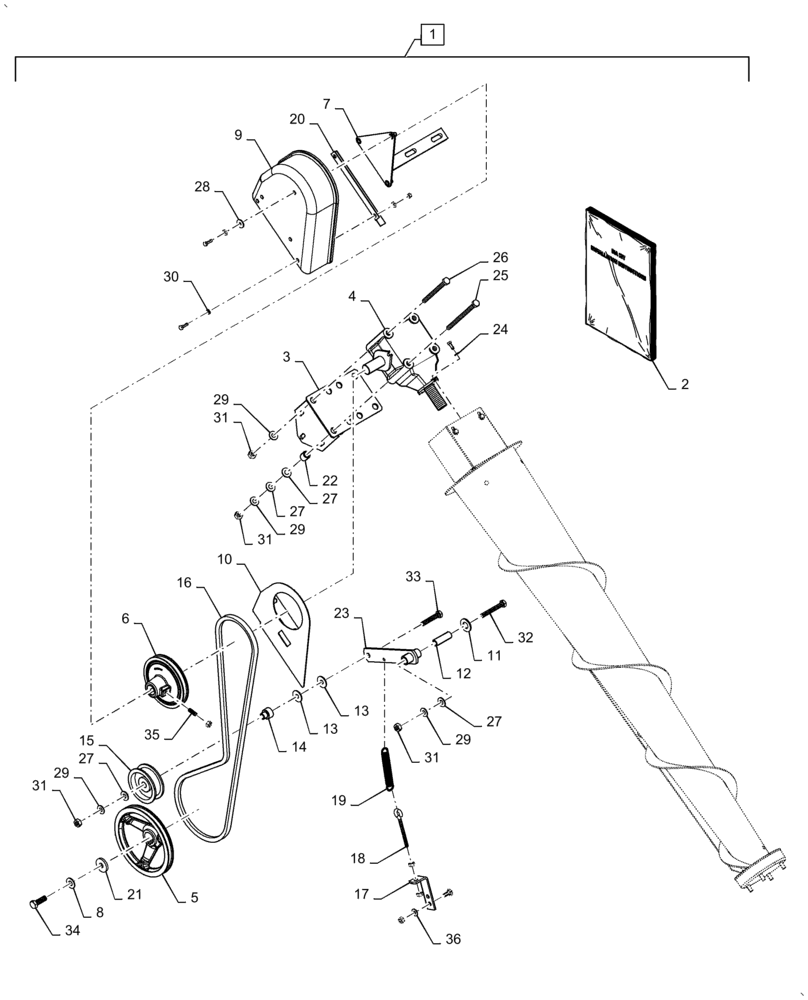 Схема запчастей Case IH 5505-65 - (88.100.58[03]) - DIA KIT, AUGER DIVIDER, END, RH (88) - ACCESSORIES