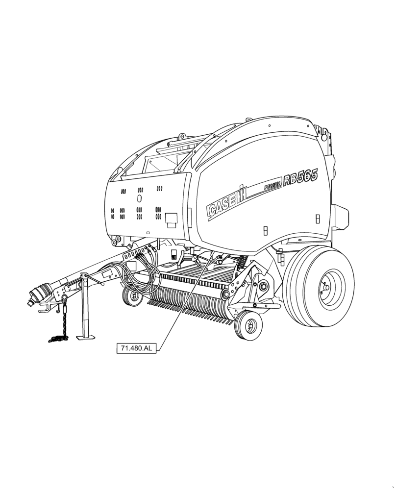 Схема запчастей Case IH RB565 - (71.000.00) - PICTORIAL INDEX - LUBRICATION SYSTEM (71) - LUBRICATION SYSTEM