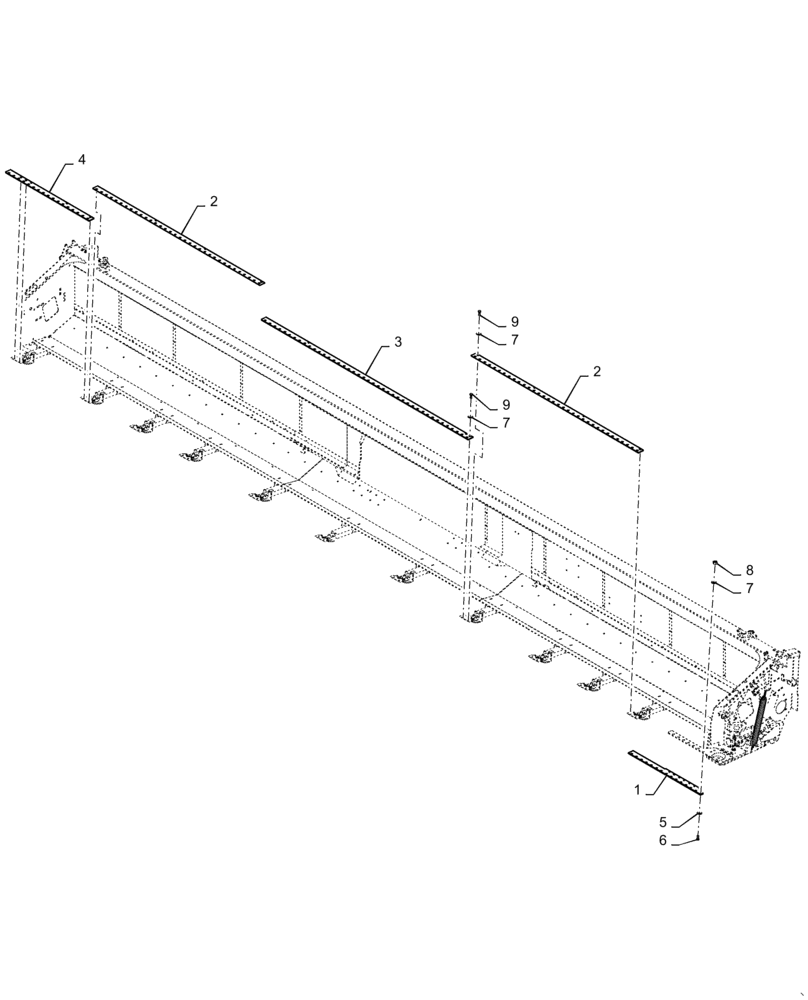 Схема запчастей Case IH 3020-35 - (58.130.03[03]) - FLOOR, ASSY, CUTTERBAR ASSY, SINGLE DRIVE (58) - ATTACHMENTS/HEADERS