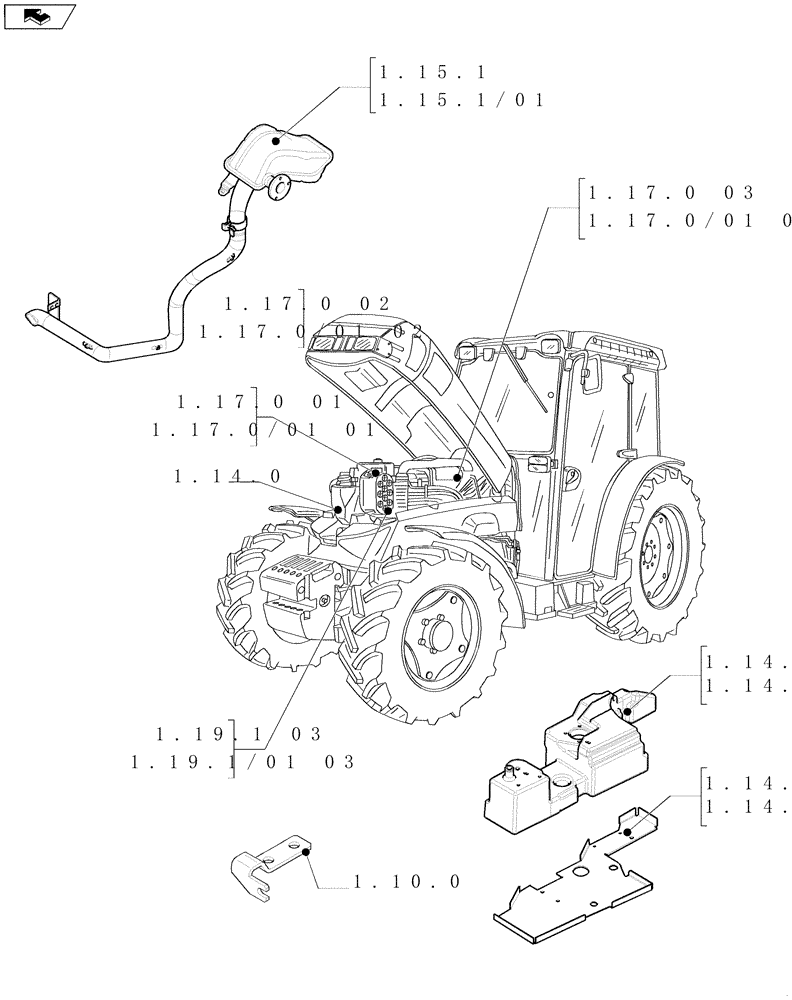 Схема запчастей Case IH FARMALL 75N - (SEC. 02) - ENGINE EQUIPMENT (00) - GENERAL